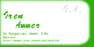 iren ammer business card